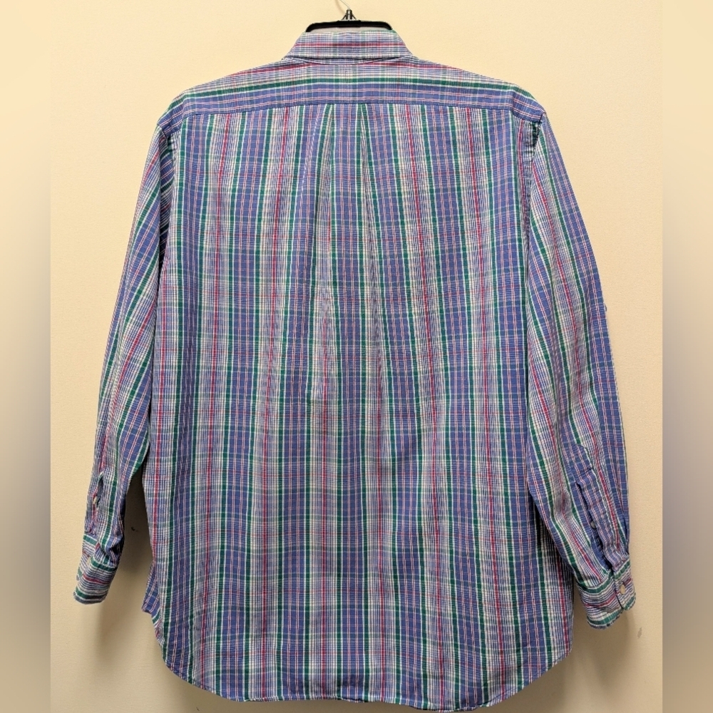 Vintage Ralph Lauren Blake Button Down Shirt Long Sleeve Plaid Mens Large L - Picture 3 of 10